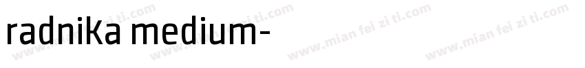 radnika medium字体转换